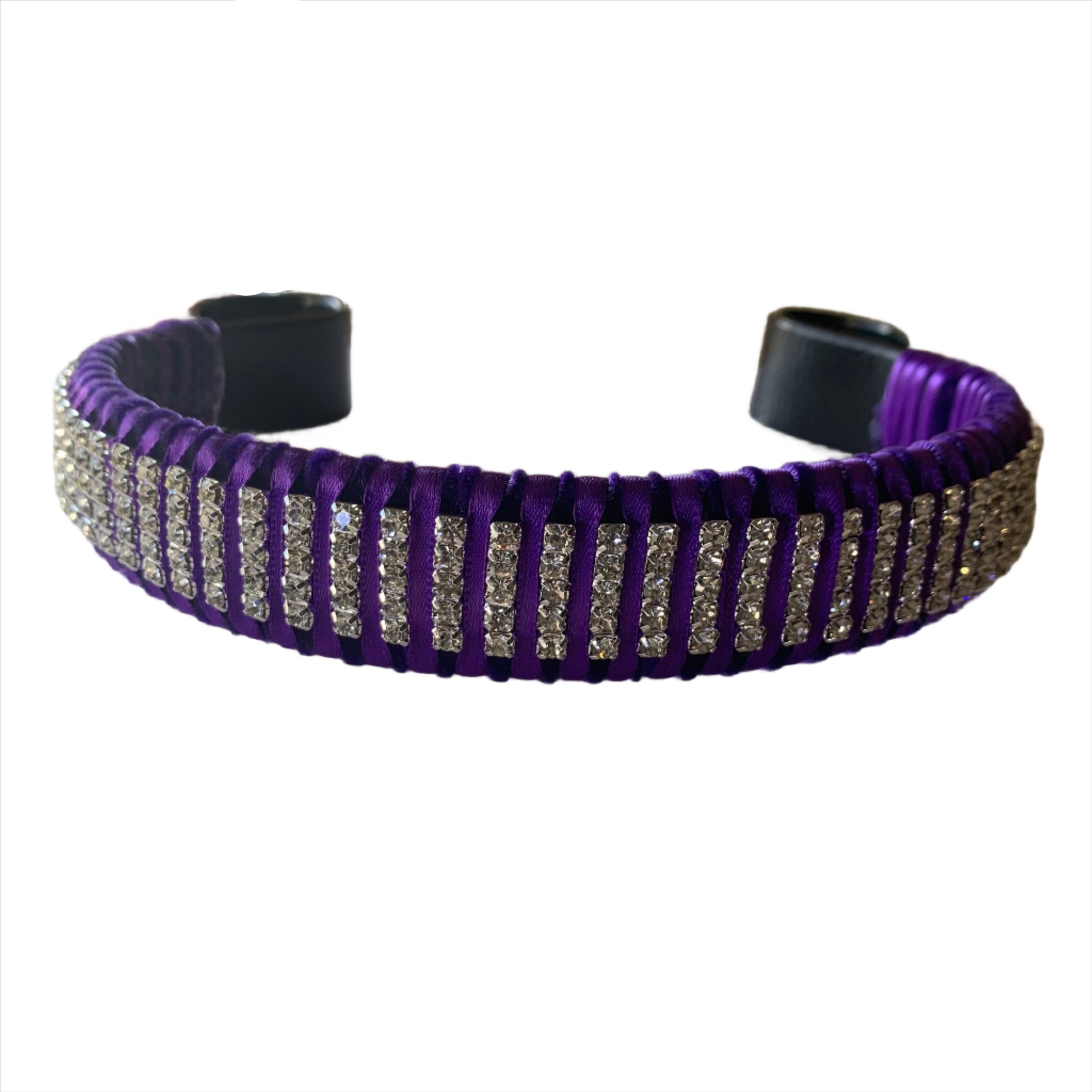 Equestrian Velvet Browband - Sparkling Crystals