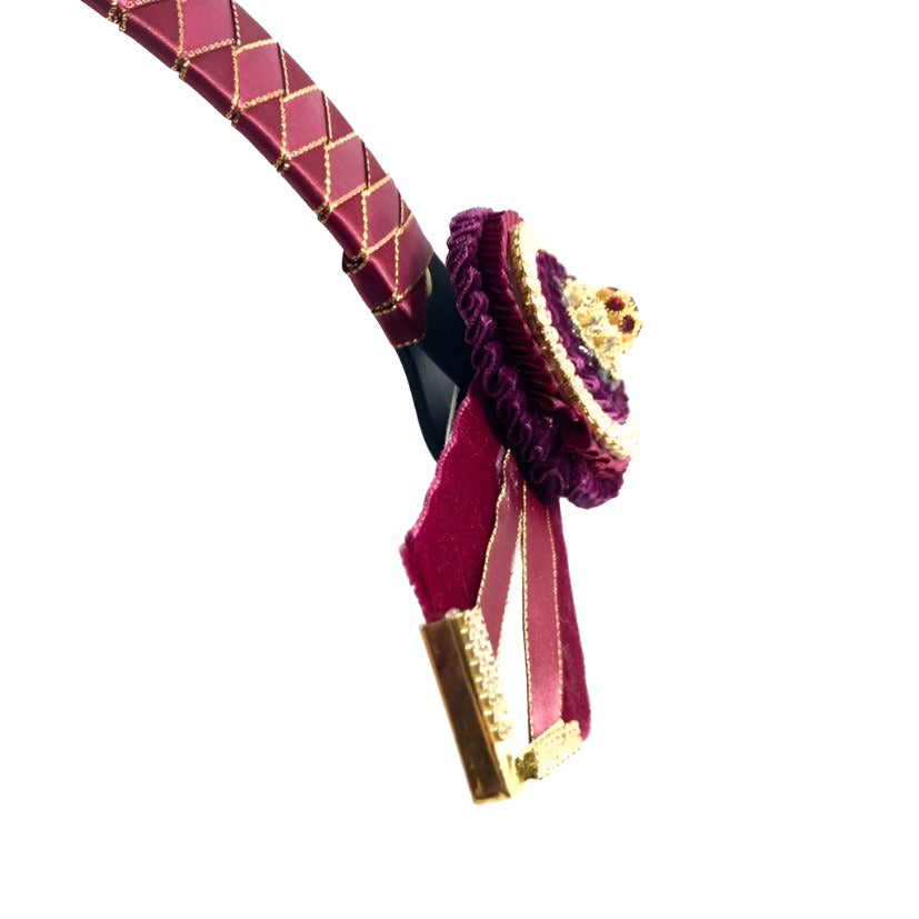 Sophisticated diamond-pattern show browband by L'Equino Essentials, showcasing fine craftsmanship