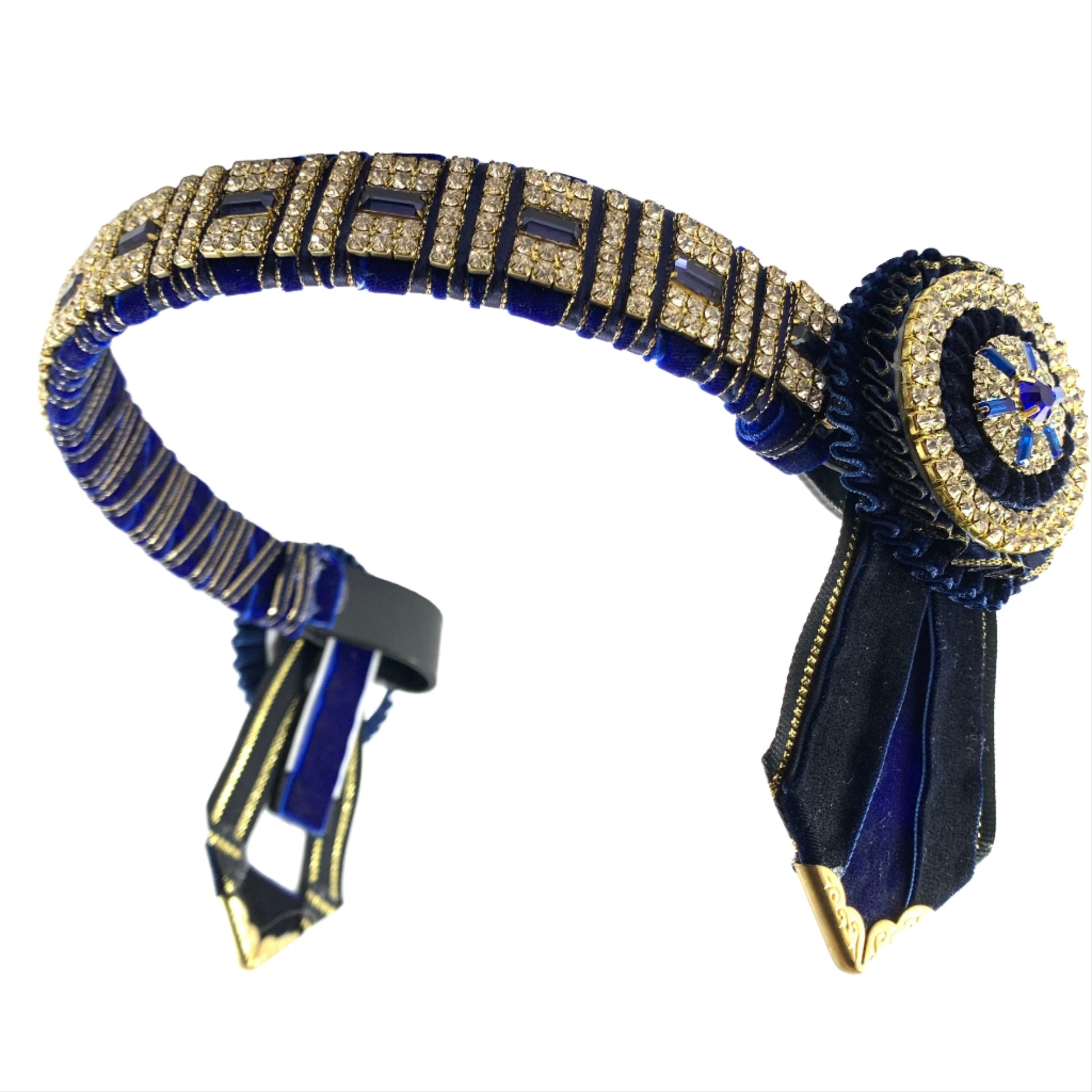 Refined show browband featuring dazzling crystal adornments