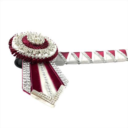 Premium show browband with intricate crystal highlights