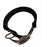 Premium Black PVC Dog Collar with Adjustable Strap, Durable and Stylish