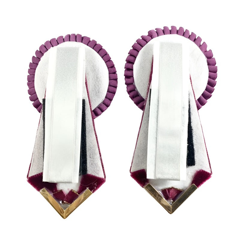 Rich burgundy rosette attachments, perfect for adding a touch of elegance and style to equestrian accessories