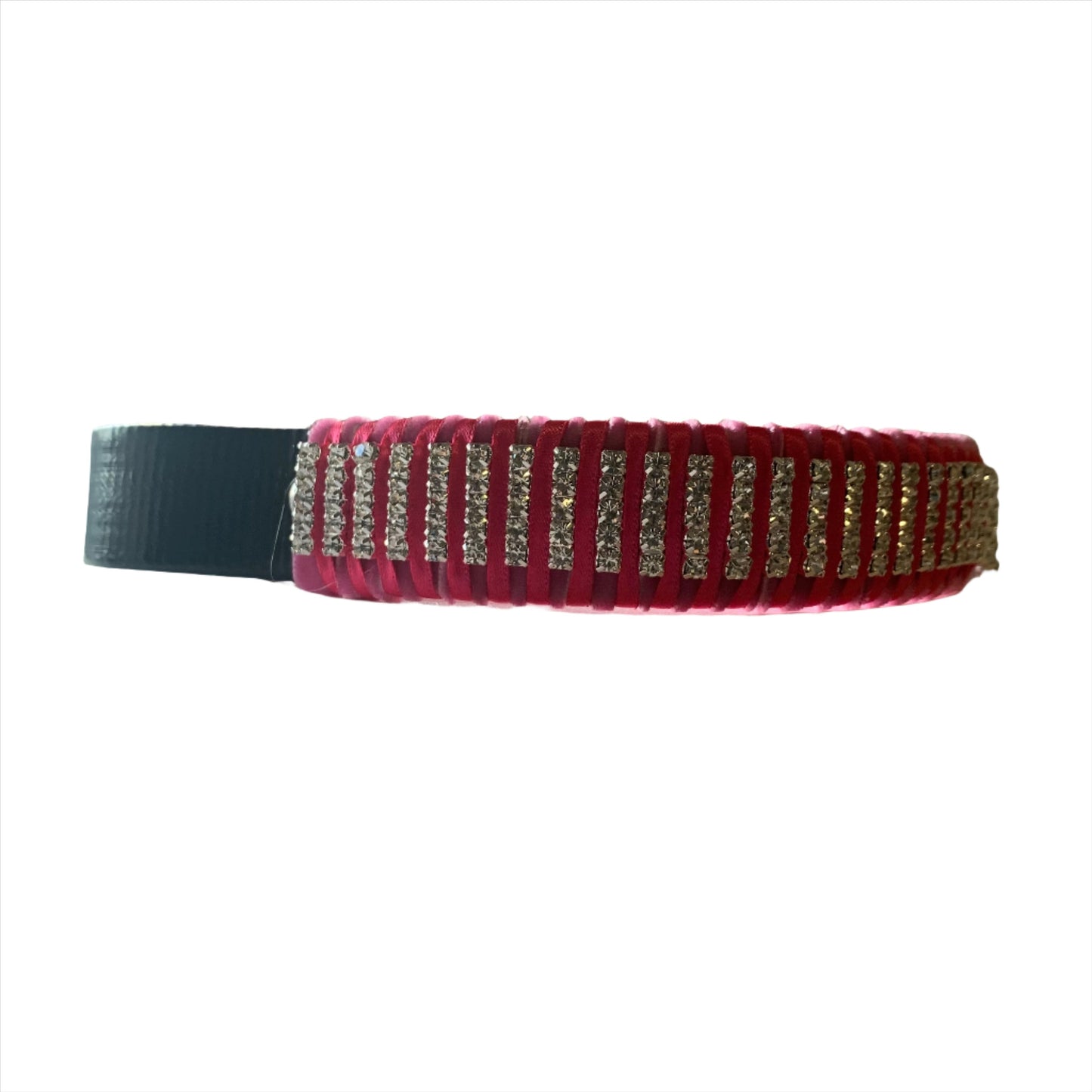 Handcrafted Velvet Browband with Intricately Arranged Sparkling Crystals, Equestrian Accessory