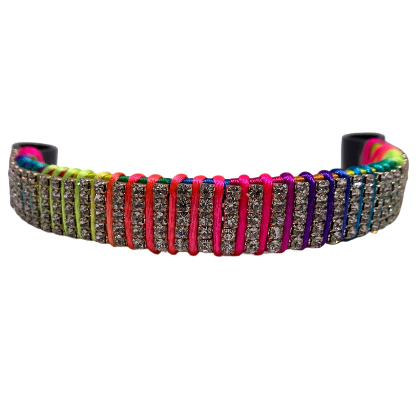 Rainbow browband with sparkling crystal details