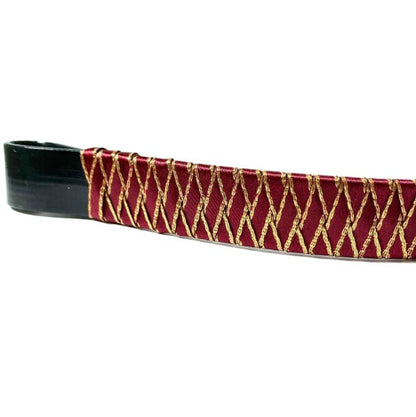 Burgundy Diamond Satin Ribbon Browband