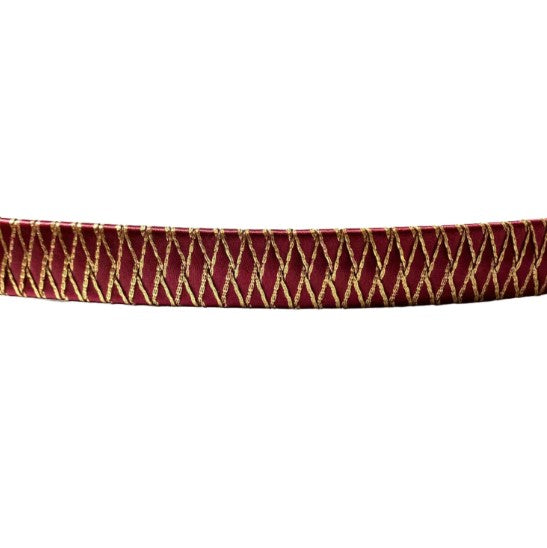 Burgundy Diamond Satin Ribbon Browband