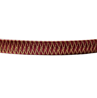 Burgundy Diamond Satin Ribbon Browband