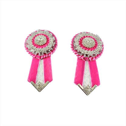 Pink removable rosettes top view - L'Equino Essentials