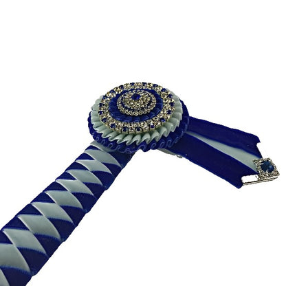 Show browband blue with rosettes - L'Equino Essentials