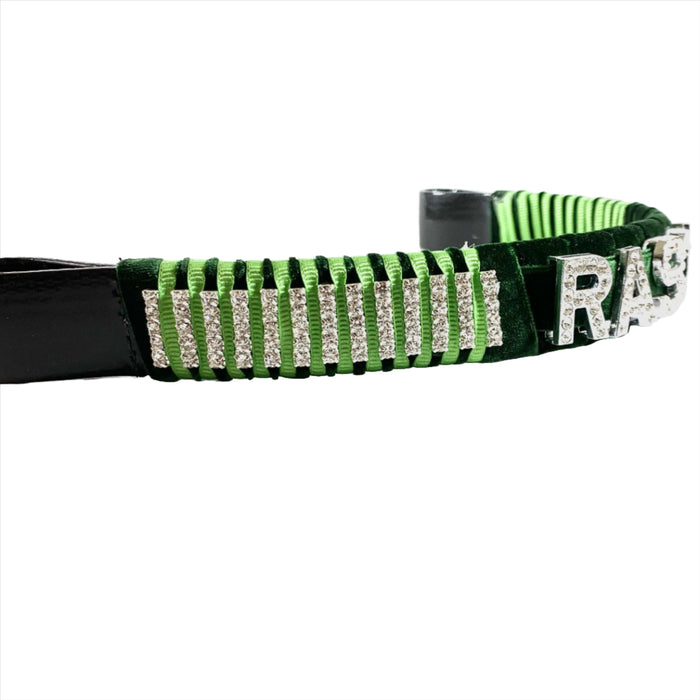 Personalised Browband With Crystals - Statement Horse Tack