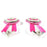 Bottom View Pink Removable Rosettes - L'Equino Essentials