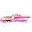 Side View Pink Removable Rosettes - L'Equino Essentials