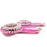 Side View Pink Removable Rosettes - L'Equino Essentials