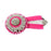 Top View Single Pink Removable Rosette - L'Equino Essentials