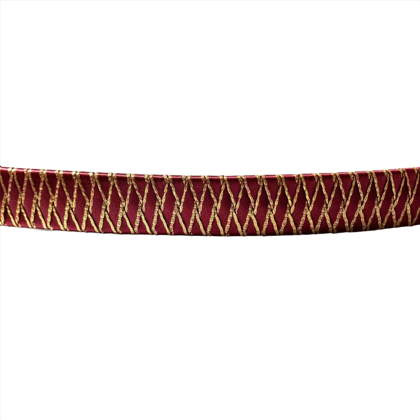 Ribbon Browband, Diamond Gold Trim - L'Equino Essentials